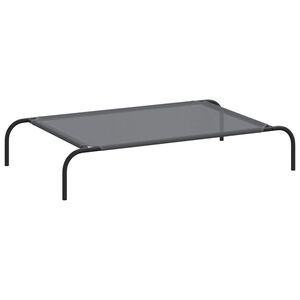 vidaXL Forh&oslash;yet hundeseng gr&aring; 110x65x20 cm tekstil og st&aring;l