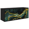 vidaXL Vegghengt TV-skap WIJHE 102 x 33 x 40 cm Svart eik