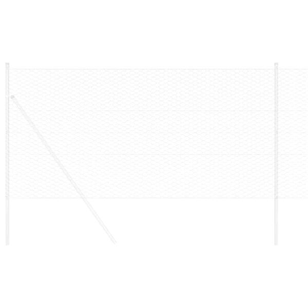 vidaXL Sekskantet gjerde s&oslash;lv 1 x 10 m Galvanisert st&aring;l