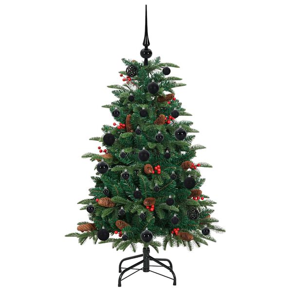 vidaXL Kunstig juletre med 150 LED gr&oslash;nn 120 cm PVC og Metall og Plast