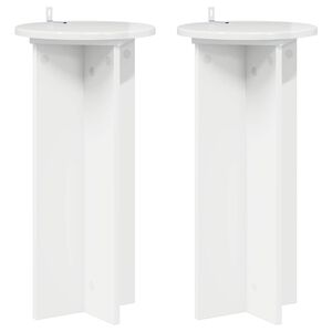 vidaXL Planteholder 2 pcs H&oslash;gglans hvit 29,5 x 29,5 x 60 cm