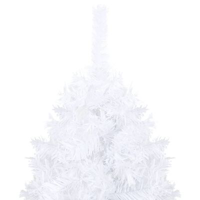vidaXL Kunstig juletre med LED og kulesett 120 cm PVC hvit