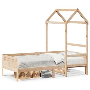 vidaXL Dagseng med tak 80x200 cm heltre furu