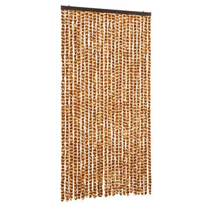vidaXL Fluegardin oker og hvit 100x230 cm chenille