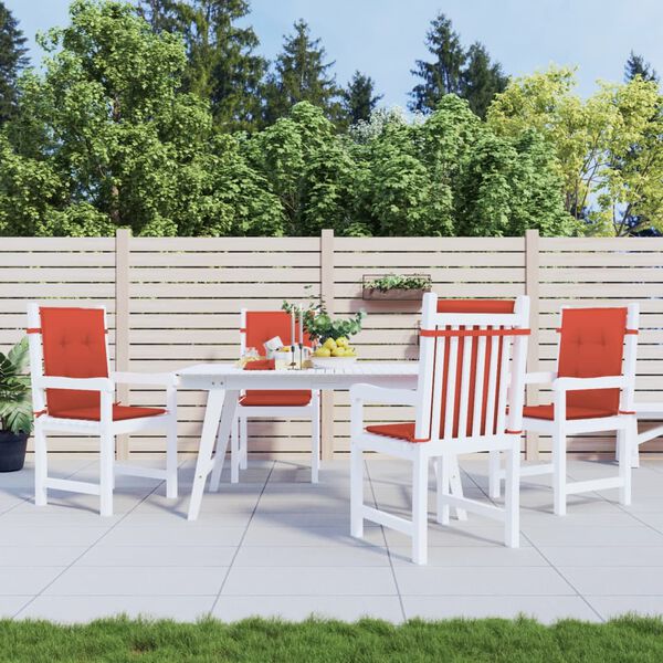 vidaXL Stolputer med lav rygg 2 stk melert r&oslash;d 100x50x4 cm stoff