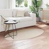 vidaXL Omr&aring;detepper Oval HUARTE Beige 80 x 150 cm 100% Polyester