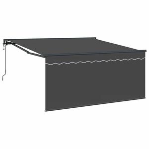 vidaXL Uttrekkbar markise Antrasitt 350 x 250 cm