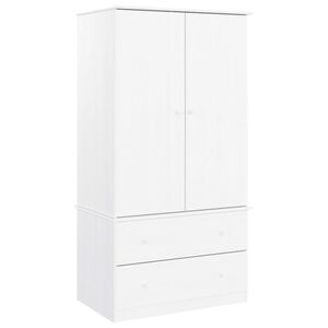 vidaXL Garderobe ALTA hvit 90x55x170 cm heltre furu