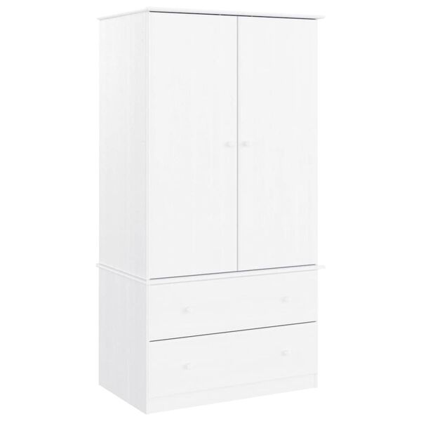 vidaXL Garderobe ALTA hvit 90x55x170 cm heltre furu