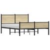 vidaXL Sengeramme i metall uten madrass sonoma eik 150x200 cm
