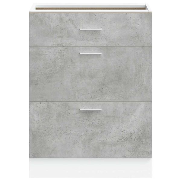 vidaXL Kjøkken underskap "Lyon" betonggrå konstruert tre