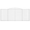 vidaXL Gabionkurv buet 400x30x160/180 cm galvanisert jern