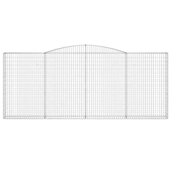 vidaXL Gabionkurv buet 400x30x160/180 cm galvanisert jern