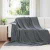 vidaXL Kastepledd 6 pcs M&oslash;rkegr&aring; 220 x 240 cm Fleece