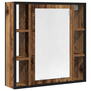 vidaXL Baderomsspeil gammelt tre 60x16x60 cm konstruert tre
