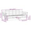 vidaXL Dagseng med skuffer hvit 80x200 cm heltre furu