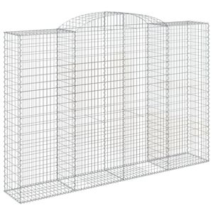 vidaXL Gabionkurv buet 300x50x200/220 cm galvanisert jern