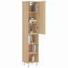 vidaXL Highboard sonoma eik 34,5x34x180 cm konstruert tre