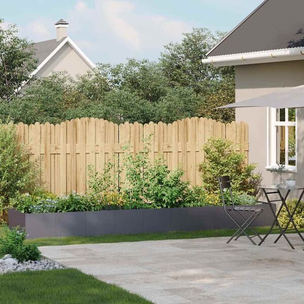 vidaXL Plantekasse antrasitt 360x80x40 cm st&aring;l