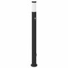 vidaXL Pullertlampe med sensor og stikkontakt 110 cm rustfritt st&aring;l IP44