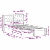 vidaXL Sengestamme med hodegjerde Lysegrå 135 x 190 cm Massiv furu