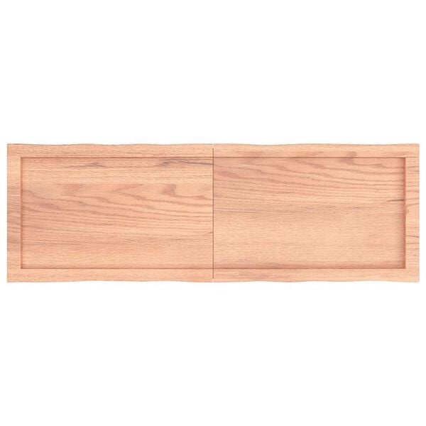 vidaXL Bordplate lysebrun 120x40x(2-6)cm behandlet heltre naturlig