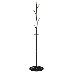 vidaXL Stumtjener svart 177 cm pulverlakkert jern