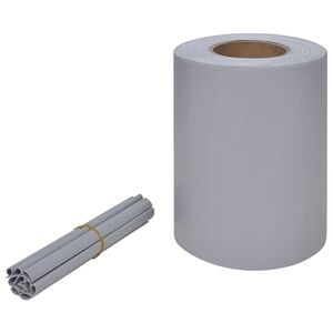vidaXL Hageskjerm PVC 70x0,19 m lysegr&aring;