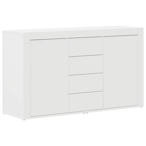 vidaXL Serviesskap med skuff Hvit 120 x 36 x 69 cm Konstruert tre