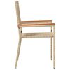 vidaXL Hage stabelstoler 4 pcs Krem og brun PE rattan, solid akasietre
