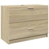 vidaXL Servantskap sonoma eik 78x37x59 cm konstruert tre