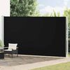 vidaXL Uttrekkbar sidemarkise 220x600 cm svart