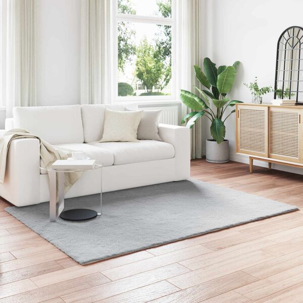 vidaXL Kunstpels Kanin Teppe Olite Gr&aring; 140 x 200 cm Polyester