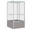 vidaXL Fuglebur gr&aring; 111x107x211,5 cm galvanisert st&aring;l