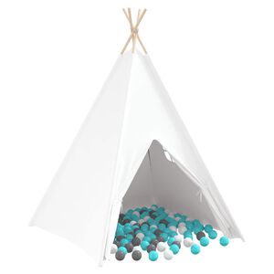 vidaXL Teepee Telt Hvit 120 x 120 x 150 cm Stoff og Plast