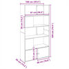 vidaXL Bokhylle gr&aring; sonoma 100x36x189 cm konstruert tre