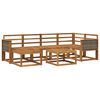 vidaXL Utend&oslash;rs sofa-sett 7 pcs Naturlig Solid akasietre