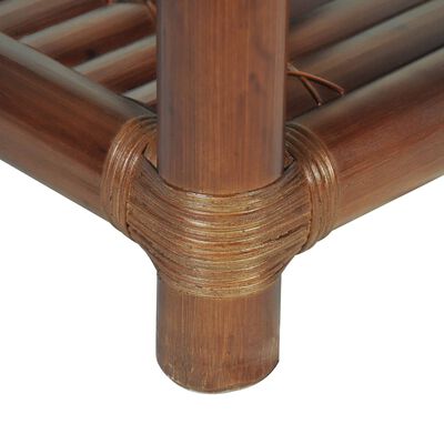 vidaXL Nattbord 40x40x40 cm bambus mørk brun