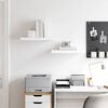 vidaXL Flytende vegghyller 2 stk h&oslash;yglans hvit 50x23x3,8 cm MDF