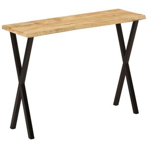 vidaXL Konsollbord med naturlig kant 105x33x76 cm heltre mango