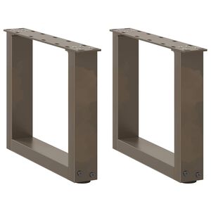 vidaXL Salongbordben U-formet 2 stk naturst&aring;l 30x(30-31) cm st&aring;l