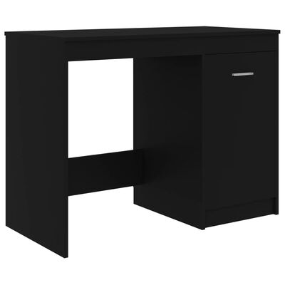 vidaXL Skrivebord svart 140x50x76 cm sponplate