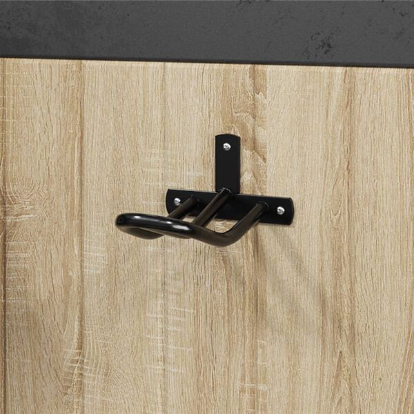 vidaXL Veggmontert hodelagstativ svart jern