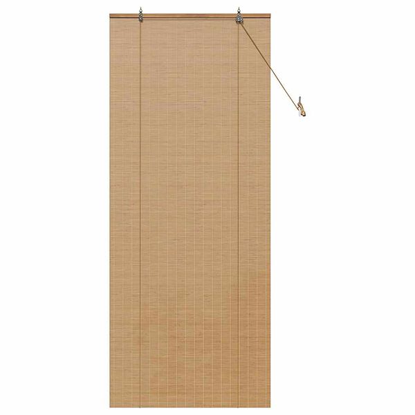 vidaXL Rullegardin med gardiner Brun 80 x 220 cm Bambus