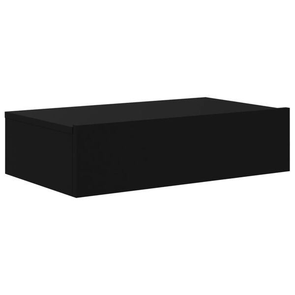 vidaXL TV-benk med LED-lys svart 60x35x15,5 cm