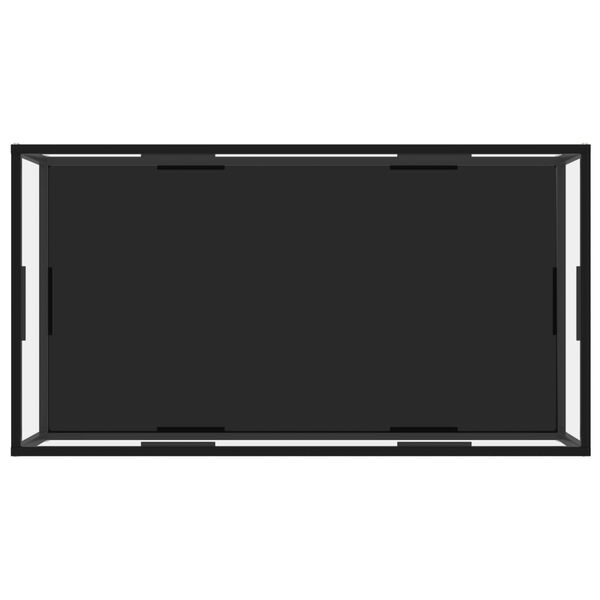 vidaXL Salongbord gjennomsiktig og svart 120x60x35 cm herdet glass