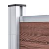 vidaXL Gjerdesett WPC 1 firkantet + 1 slisset 273x186 cm brun