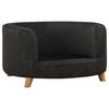 vidaXL Hundesofa svart 69x69x36 cm plysj