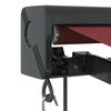 vidaXL Automatisk uttrekkbar markise med LED burgunder 350x250 cm