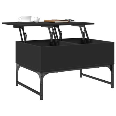 vidaXL Salongbord svart 70x50x40 cm konstruert tre og metall
